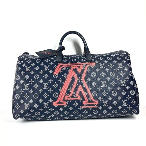 LOUIS VUITTON M43684 Monogram ink upside down KeepallBandouliere50 Hand Bag - Picture 1 of 15